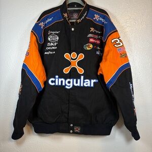 Vintage JH Design Cingular Wireless Racing Jacket #31 Mens 3XL Goodyear Snap On